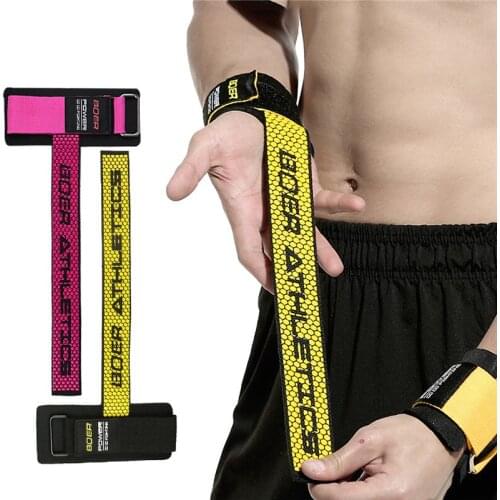 1 Pair Anti-slip Fitness Wrist Support Guard Wraps Crossfit Sport Wristband Weights Hand Straps Gym Bands For Dumbbell Barbell