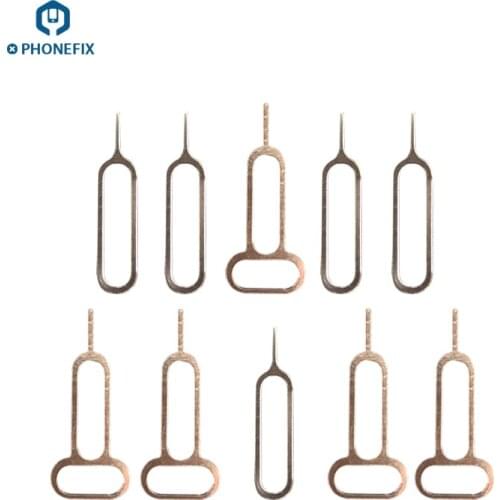 PHONEFIX 10PCS SIM Card Pin Phone SIM Card Eject Tool for iPhone Repair Smart Phone SIM Card Pin Key Mobile SIM Card Opener