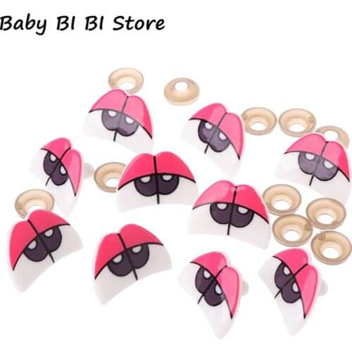 10pcs Cute Cartoon Safety Doll Eyes For Toy Bear Dolls Puppet Stuffed Animal Crafts Children DIY With Washers