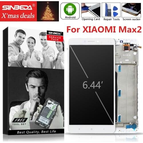 6.44" Original For XIAOMI Mi Max 2 LCD Touch Screen With Frame Digitizer Replacement For XIAOMI Max 2 LCD Display Screen