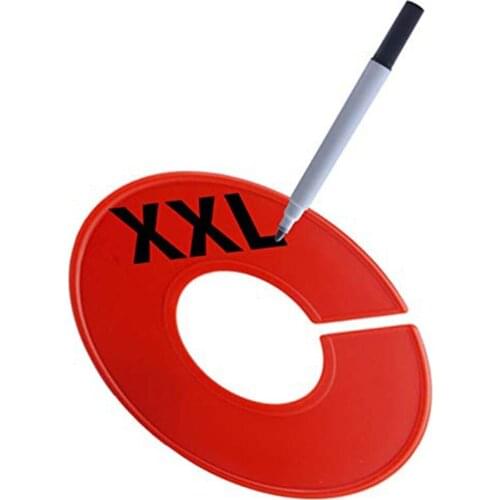 72 pieces 8 colors Plastic Clothing Rack Size Dividers Round Hangers Closet Dividers Garment Tags Size Marking Ring