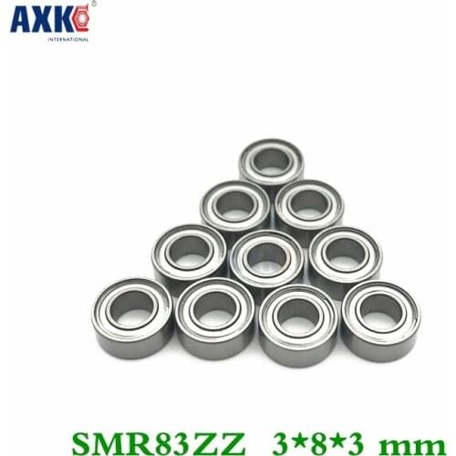 Axk 10pcs/lot Factory Direct Sale Mr83 Smr83 Z Smr83zz L-830zz X3zz 3*8*3 Mm Miniature Stainless Steel Bearing 440c Material