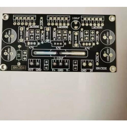 DIY LM3886T LM3886TF Undistorted Powers 45-68W 3 Abreast Single Channel Postgrade Power Amplifier Circuit PCB Empty Board