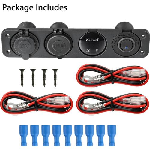 Dual Usb Car Cigarette Lighter Socket Splitter Power Adapter Charger Outlet 12v With Led Display For Xiaomi Samsung Iphone