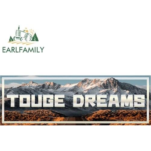 EARLFAMILY 13cm x 4.5cm for Kamikaze Japan Touge Dreams DIY Motorcycle Car Stickers Vinyl Material Decal Suitable for Vehicle