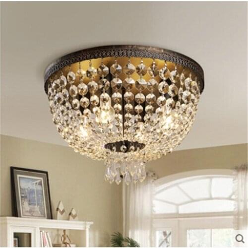 European round led ceiling light living room atmospheric crystal lamp hotel aisle light corridor cloakroom ceiling lights ZA8296