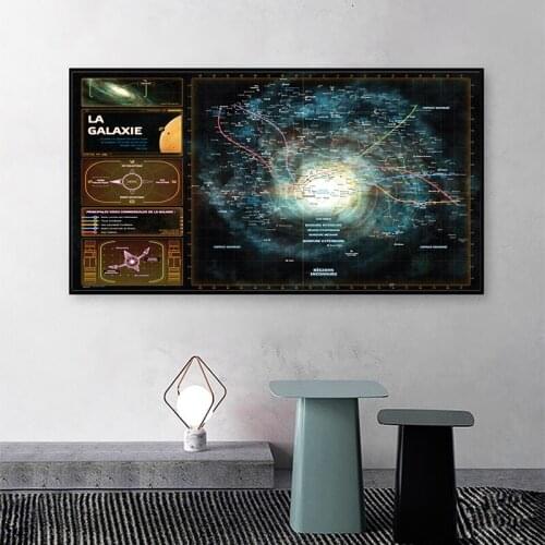 Galaxy LA GALAXIE Spanish World Map Canvas Painting Wall Art Picture Living Room Bedroom Office Modern Decoration Home Decor