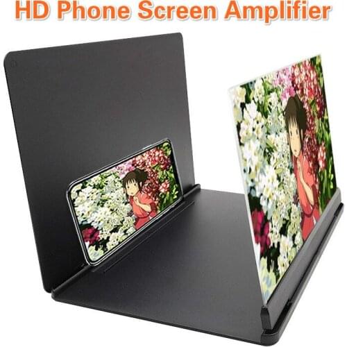 HD Phone Screen Amplifier Desktop Magnifier Collapsible Magnifying Glass For Mobile Phone Ultra-thin Eye Protection Phone Holder