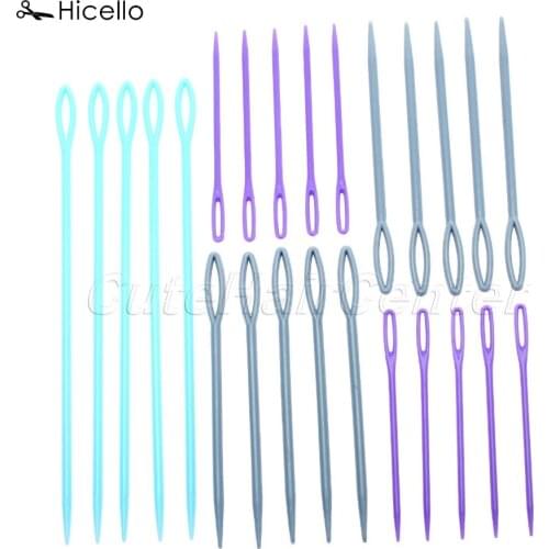 Hicello 5Pcs/bag Large Eye Sewing Needles Wool Sewing Embroidery Tapestry Darning Needle Stitchery Plastic Needles 7/9/15cm