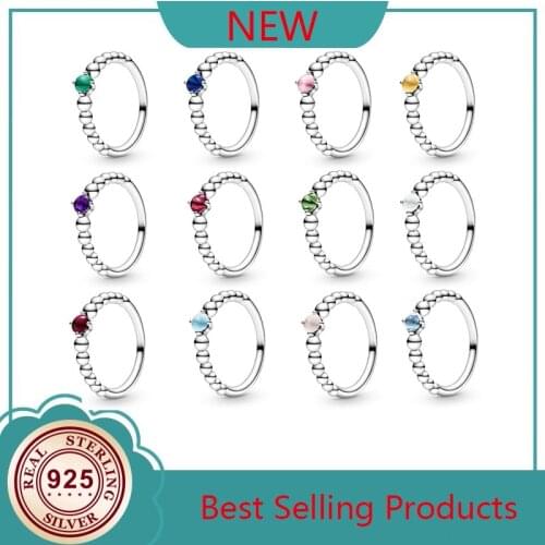 Original 925 кольцо Silver Pan Ring Creative With Crystal Birthday Pan Ring For Women Wedding Party Gift Fashion Jewelry