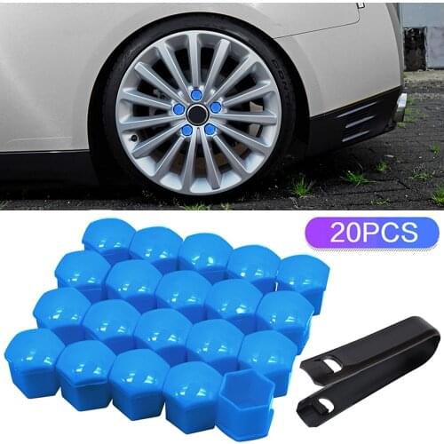 20pcs Wheel Nut Bolt Head Cover Cap Protective Bolt Caps Exterior Decoration Protecting Bolt Rims Car Accessories 17mm 19mm 21mm