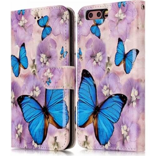 For Huawei P10 Leather 3D Card Holder Stand Magnetic Flip Clover Wallet Cover For Huawei P10 Plus Back Protector Phone Case