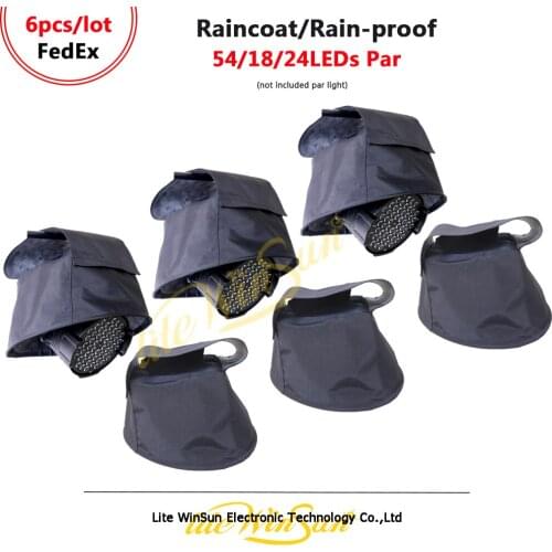 Litewinsune FedEx Freeship 6PCS LED Par Lighting Raincoat Rain Water Snow Proof Cloth