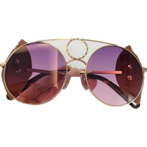 Fashion Round Sunglasses Women Brand Designer 2019 High Quality Retro Sunglasses Female Metal Frame Sun Glasses For Women