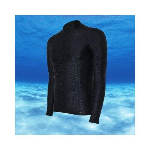Men Snorkeling Swimming Surfing Rash Guard Quick-Dry Diving Suit blue Swimsuit Clothing Tight Shirts Tops Wetsuit