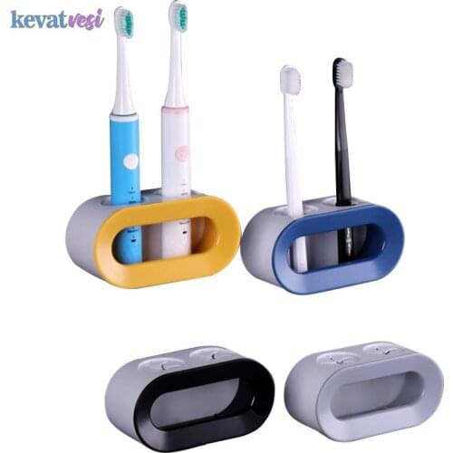 Wall Mounted Toothbrush Storage Box Bathroom Toothpaste Organizer Electric Toothbrush Stand Rack Punch Free Bathroom Accessories