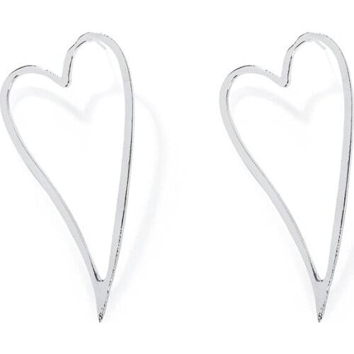 New Fashion Metal Heart Earrings Ear Drop Alloy Earrings Jewelry for Women Party Wedding LXH