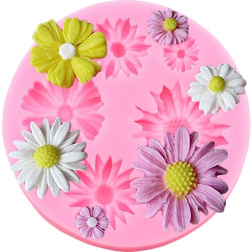 New 3D Flower Silicone Molds Fondant Craft Cake Candy Chocolate Sugarcraft Ice Pastry Baking Tool Mould Soap Mold Cake Decorator