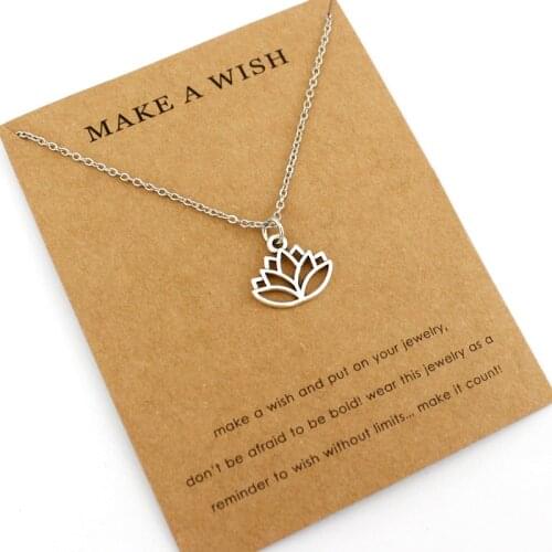 Lotus Pendants Necklaces OHM Buddha Mala Yoga Chakra OM Charms Women Men Unisex Girl Handmade Fashion Jewelry Gift Drop Shipping