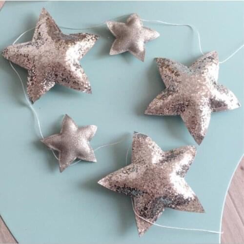 INS Nordic Stars Hanging Garland Pennant For Kids Room Decoration Ornaments Banners Best Gifts For Girls Photo Props Wall Decor