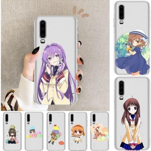 Japanese anime clannad Anime Transparent Phone Case For Huawei P40 P30 P20 P10 P9 P8 Lite E Pro Plus Etui Coque Painting Hoesje