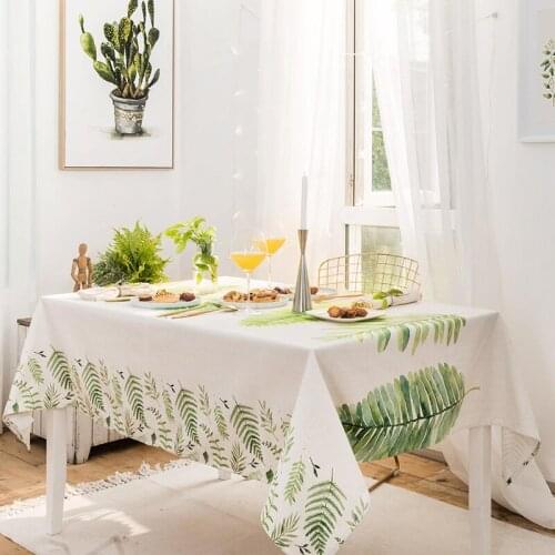 Rectangle tablecloth printed table covers dust proof thick plant table cloth home kitchen outdoor party banquet decoration art