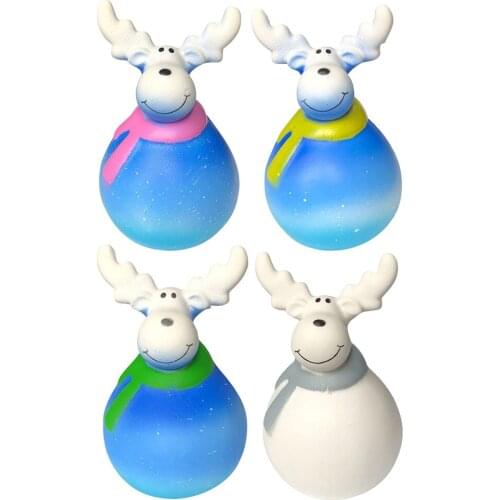 Christmas Squishy Cute Cat Antistress Ball Squeeze Rising Soft Sticky Stress Relief Toys Funny Elk Gift mochi Toys Stress Reliev