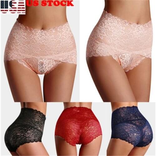 Plus Size Sexy Lace Underwear Women Panties Briefs for Female Hipster Underpant Breathable