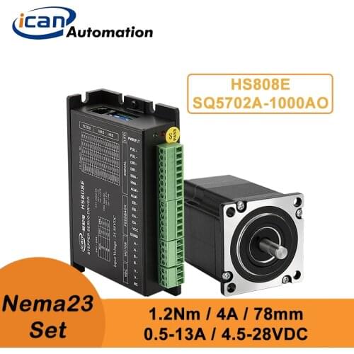 ICAN Close Loop Servo 57x78mm 1.2Nm 4A 808E 20-80V Stepper Driver Motor Kit