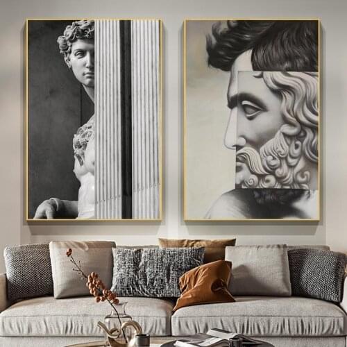 Nordic David Sculpture Canvas Art Posters And Prints Modern Statue of David Wall Art Pictures Canvas Paintings On The Wall Decor