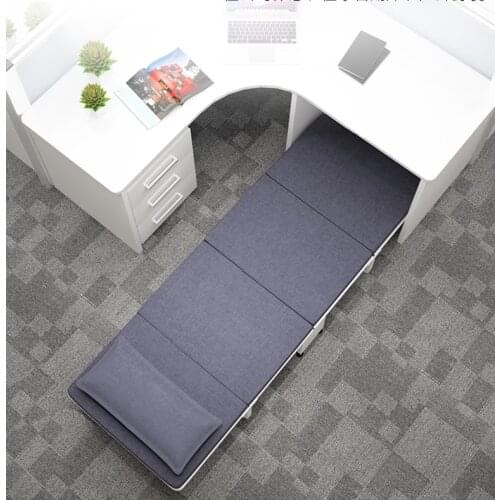 Folding Bed Single Bed Simple Four Fold Portable Wood Board Office Lunch Bed Home Outdoor Camp Bed reclining chair
