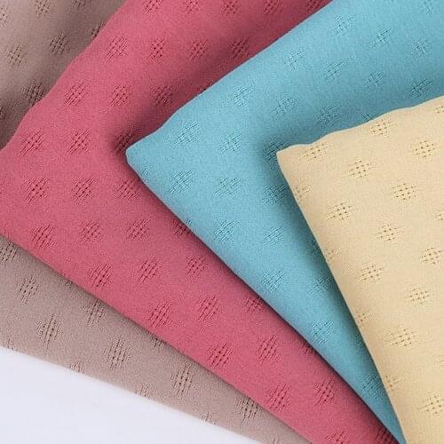 Jacquard Stretchy Fabric Polyester DIY Sewing Craft Dress Shirt Material