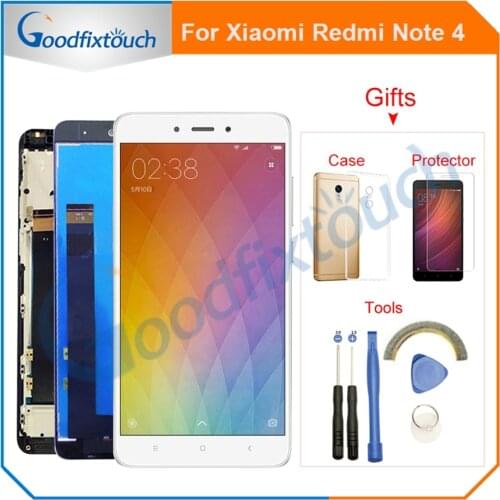 For Xiaomi Redmi Note 4 Note4 NT4 LCD Display Touch Screen Digitizer Assembly With Frame Replacement Parts With Free Gift