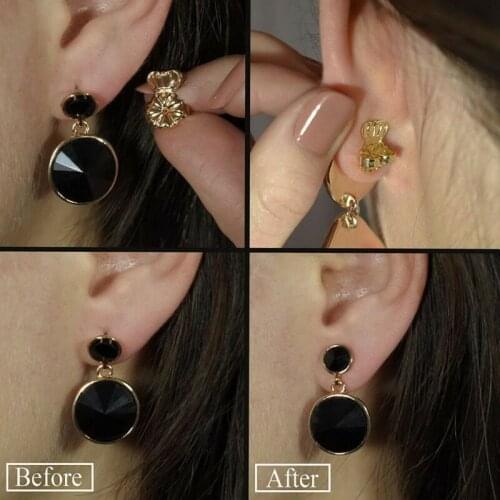 Ear Lobe Support Earring Lifters Magic Hypoallergenic 1 Pair Backs Firmly