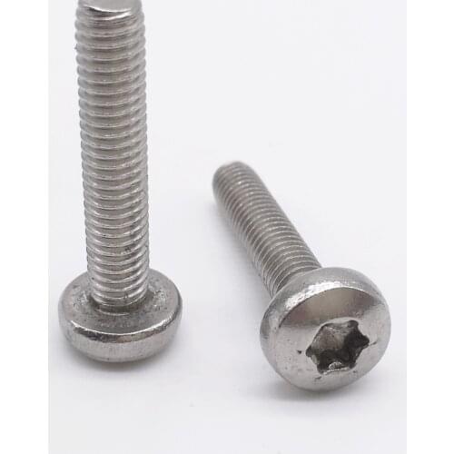 100 Pcs Torx Screw Small M1.6 M2 M2.5 M3 M4 M5 Round Head 6 Star Stainless Steel Six Lobe