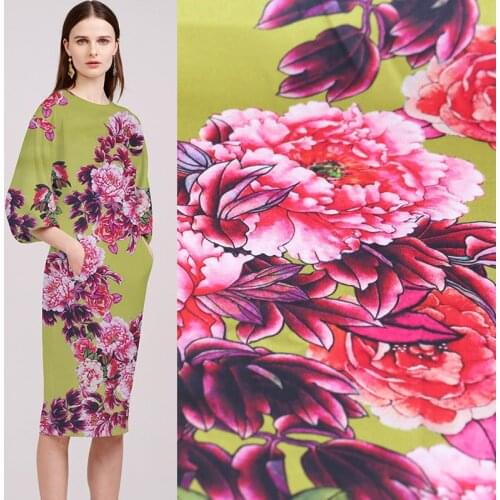 118cm printed stretch silk fabric satin 19mm silk stretch satin fabric meter digital inkjet dress fabric wholesale silk cloth