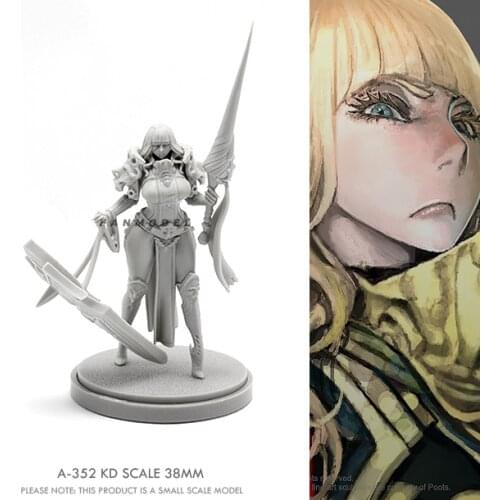 38mm Resin model kits Beauty Soldier DIY toy self-assembled A-352