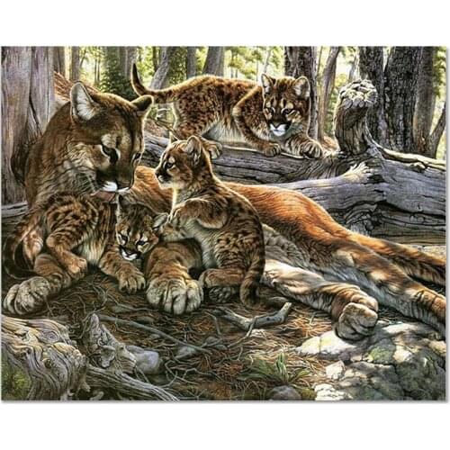 3D DIY Diamond Painting Leopard 60x70cm Diamond Embroidery Cross Stitch Wall Sticker Square Crystal Mosaic Pictures Stickers