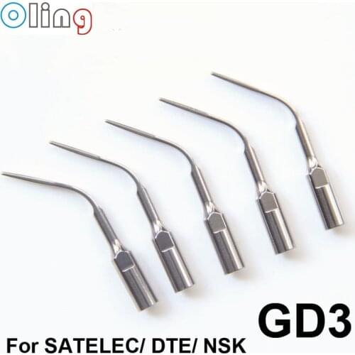 5PCS Dental Ultrasonic Scaler Tips GD3 Dental Ultrasonic Supragingival Scaling Tip Fit DTE/Satelec