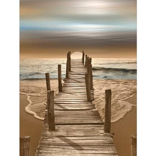 5D DIY Diamond Embroidery Sea Scenery Cross Stitch Full Round diamond Mosaic Picture rhinestones decor love gift