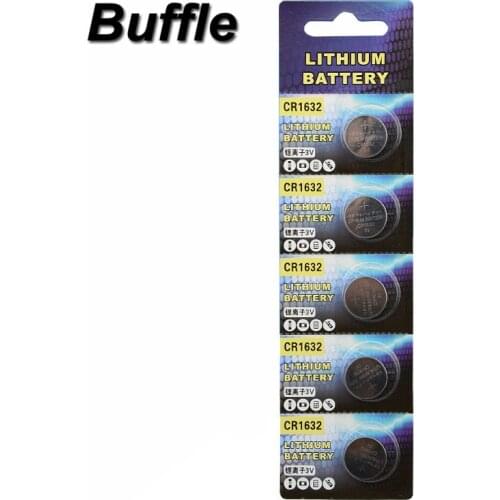 5x Buffle CR1632 Button Cell Coin Batteries LM1632 BR1632 ECR1632 DL1632 Car Remote Control Electric Alarm 3V Lithium Battery