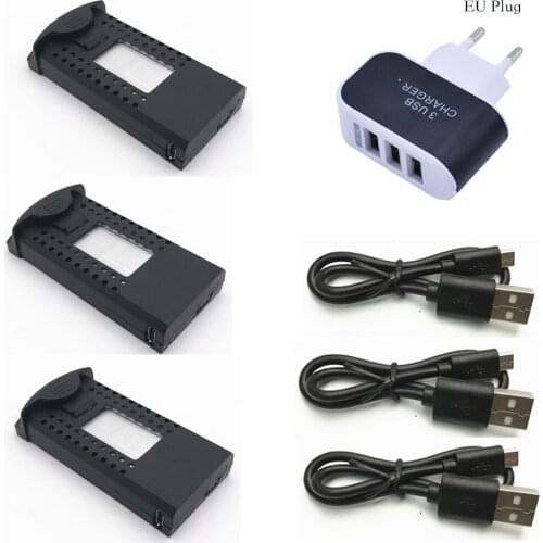 Lipo Battery 3.7V 900mAh for VISUO SG700 DM107S RC Drones RC Quadcopter Spare Parts Accessories Rechargeable BATTERY EU plug