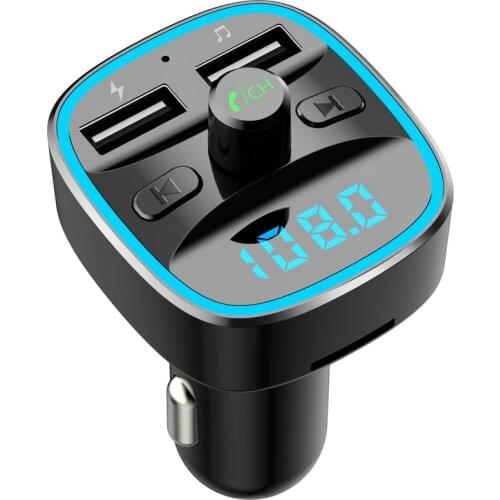 Car Mp3 Music Player Bluetooth 5.0 Receiver FM Transmitter Dual USB Car Charger U disk and TF Card Lossless Music Player