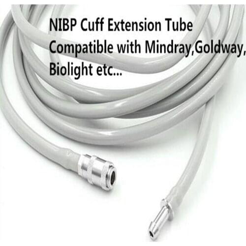 Free Shipping NIBP Extension Tube NIBP HoseTube for Mindray,Goldway,Biolight Philips Monitor,Male to Female Cuff Connector PU