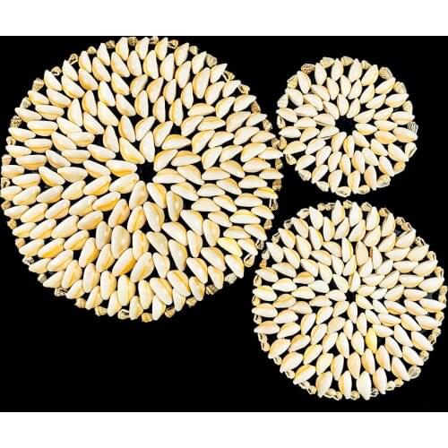 Shell Cup Mat Table Mat Natural Shell Conch Handicrafts Insulation Plate Coaster Home Table Decoration Creative Crafts Accessory