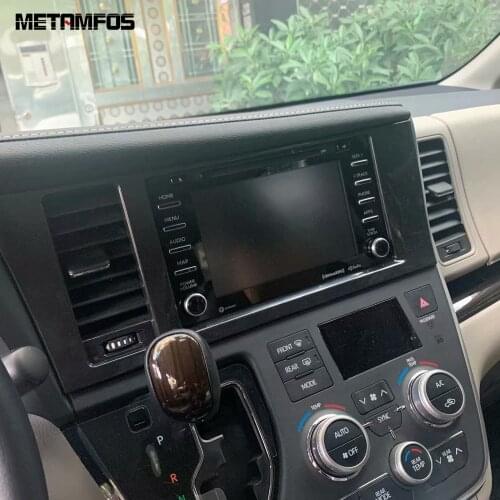 For Toyota Sienna 2019 2020 Center Control Air Condition Vent Outlet Cover Trim Navigation Frame Inner Accessories Car Styling
