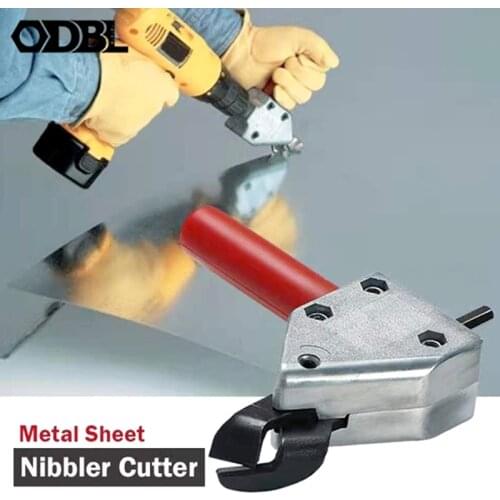 Professional New Nibble Metal Sheet Cut Cutting Sheet Nibbler Saw Cutter Tool Electric Drill Attachment Power Tool Accessories