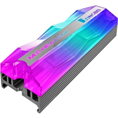 Jonsbo M.2-2 Colorful Lighting M.2 2280 SSD Heatsink Solid State Hard Disk Cooler Radiator FAN Pin Heat Thermal Dissipation Pad
