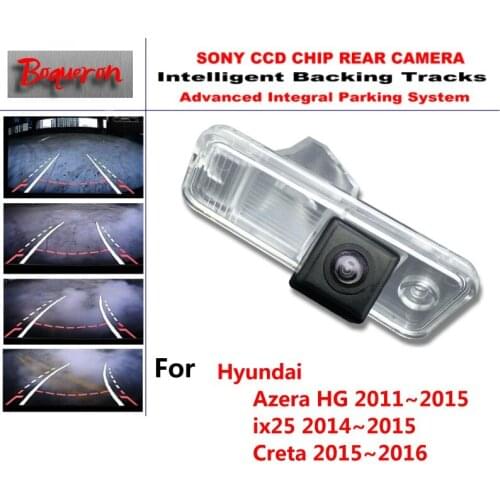 For Hyundai Azera HG ix25 Creta 2011~2016 CCD Car Backup Parking Camera Intelligent Tracks Dynamic Guidance Rear View Camera