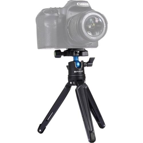 2pcs/lot PULUZ Pocket Mini Tripod 11-21cm Adjustable Desktop DSLR Camera Tripod With 360"Ball Head Holder Mount Macro Monopod